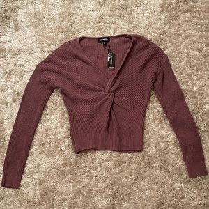 Express twist front sweater